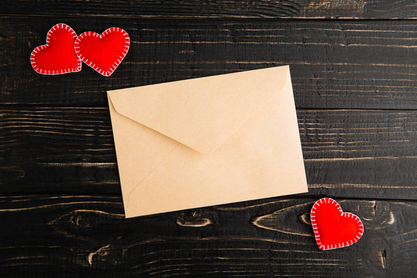 Szerelmes levelet a fa tábla - Fotó, kép