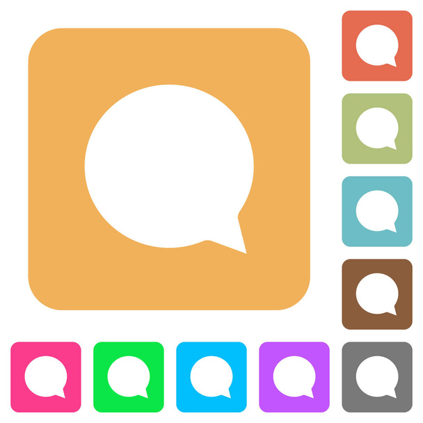 Chat rounded square flat icons - Vector, Image