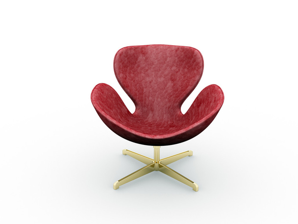 piros bőr fotel - Fotó, kép