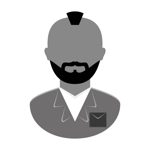 imagem de ícone de homem preso em escala de cinza
 - Vetor, Imagem