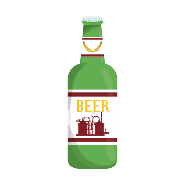 ビール アイコン デザインのボトル - ベクター画像
