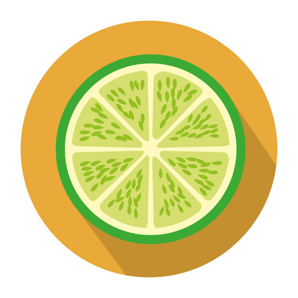 forma circular colorida com fruta de limão de fatia
 - Vetor, Imagem