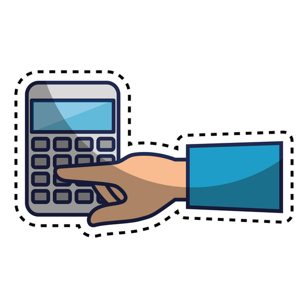 calculator math isolated icon - Vector, Image