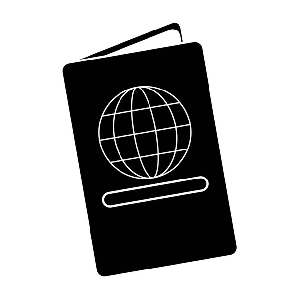 シルエット パスポート identication ドキュメント旅行 - ベクター画像
