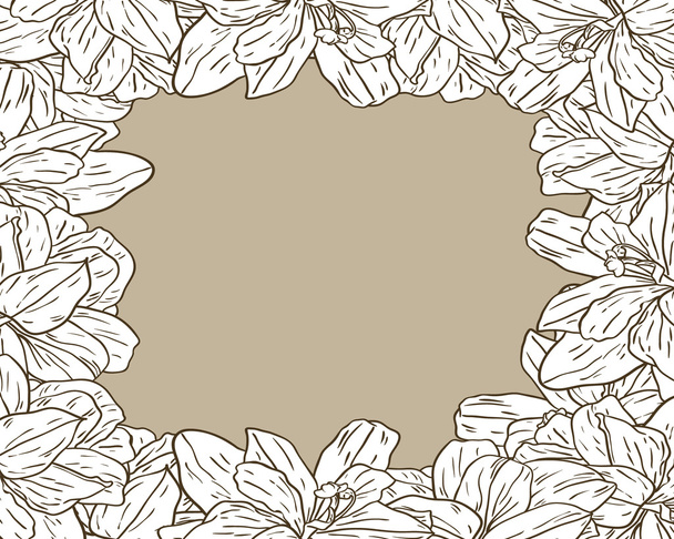 Frame made of lily - Vector, Image