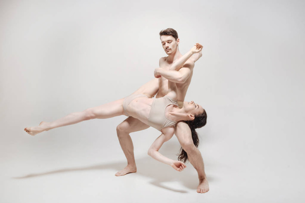 Flexible young dancers training  - Фото, зображення