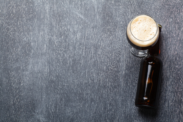 Beer on blackboard - Foto, Imagen