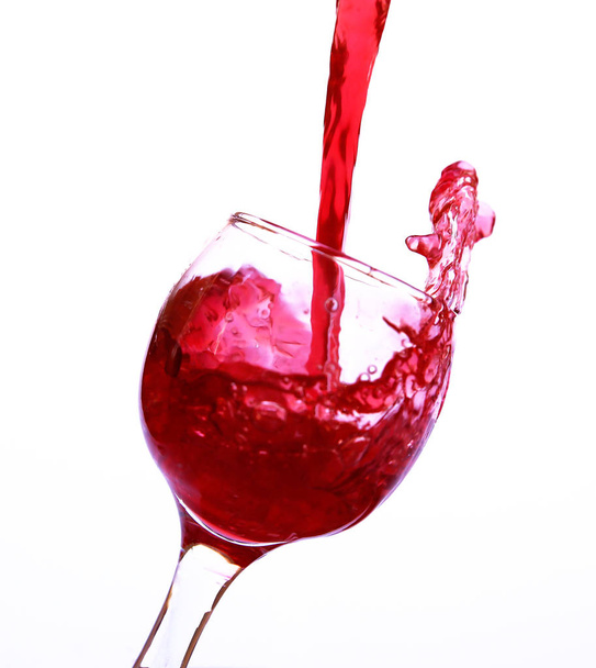  a kristály pohár vörös bor - Fotó, kép