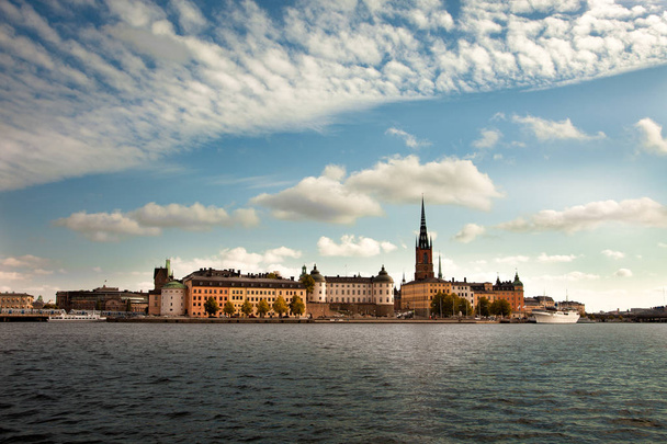 Csodálatos kilátás nyílik az óváros (Gamla Stan), Stockholm, Svédország - Fotó, kép