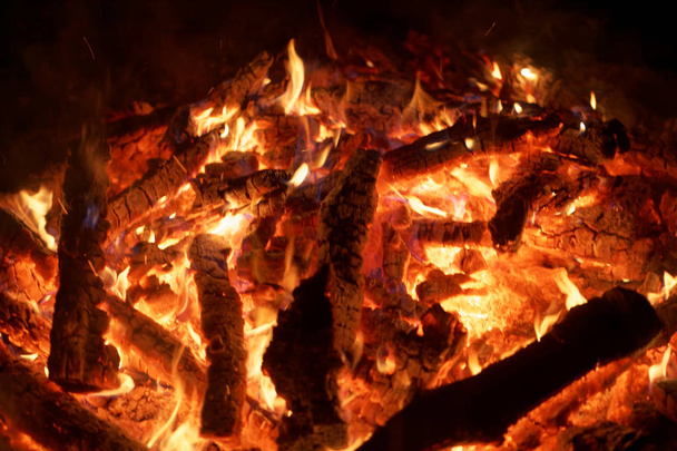Fundo de fogo de madeira
 - Foto, Imagem