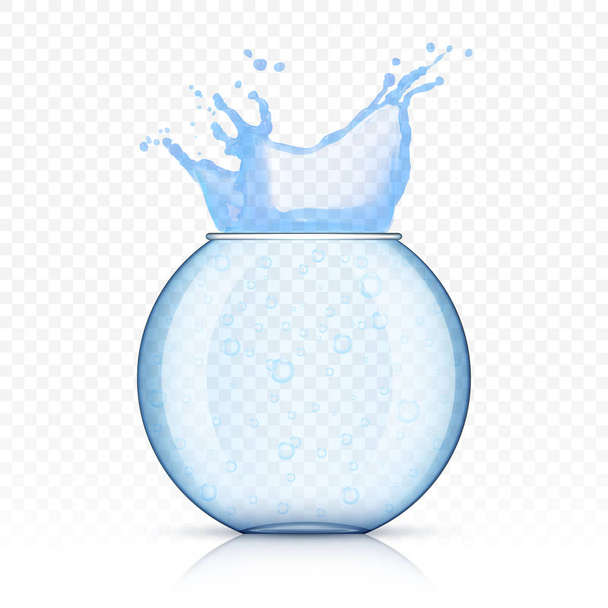 a fish bowl isolated on transparent background - Vector, Image
