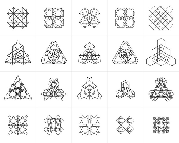 Geometristen symbolien sarja
. - Vektori, kuva