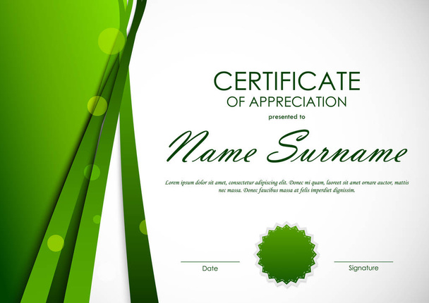 Certificate of appreciation template - Vector, Image