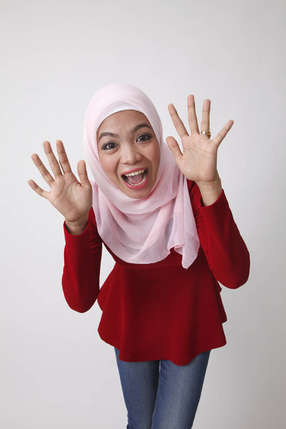 excited malay woman - Zdjęcie, obraz