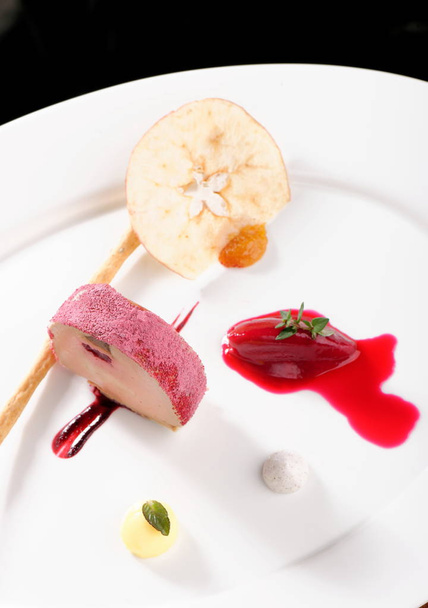 Fine dining, Goose Foie gras  - Фото, изображение