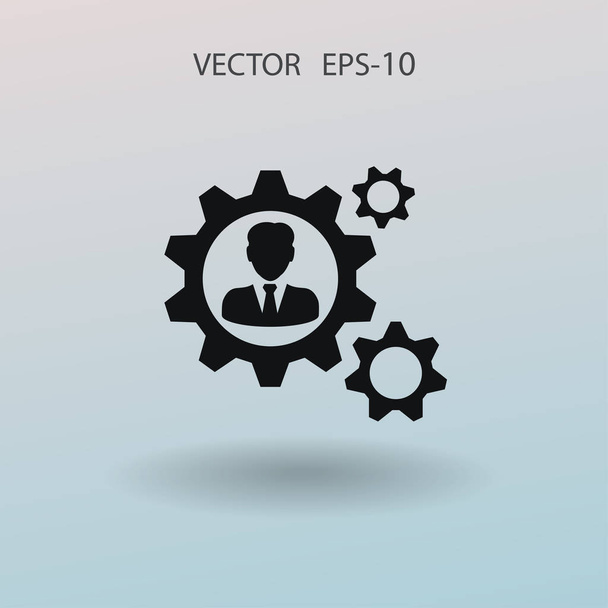 Team work icon. vector illustration - Vektör, Görsel