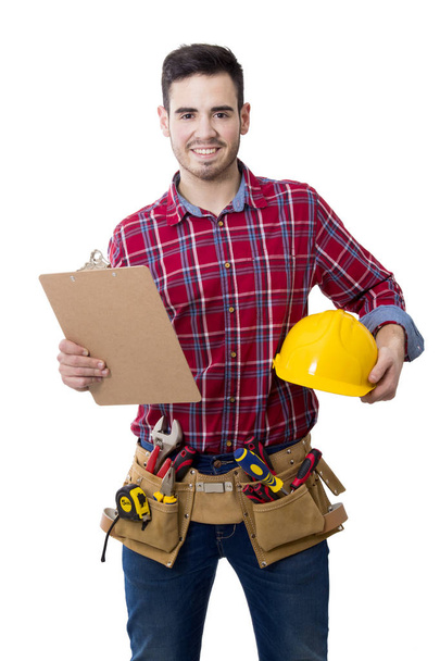 builder, worker and professional construction - Φωτογραφία, εικόνα