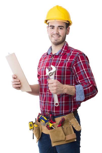 bouwer, de werknemer en de professionele bouw - Foto, afbeelding