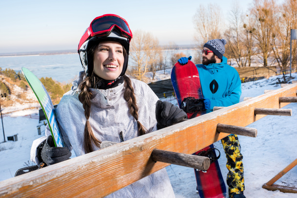 Férfi és női snowboard  - Fotó, kép