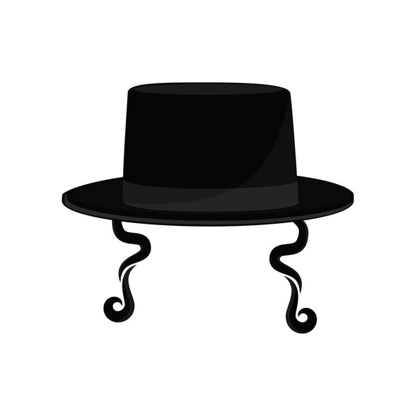 Jewish hat with sideburns - Fotoğraf, Görsel
