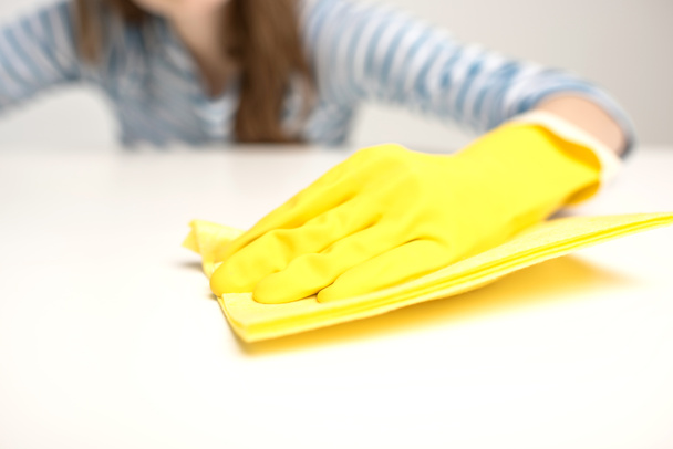 Woman cleaning surface - Zdjęcie, obraz