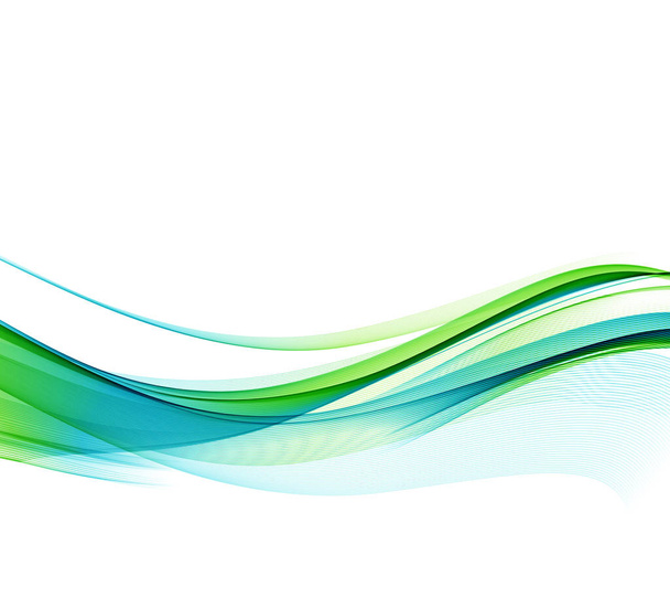 Abstract vector background, blue green wavy - Вектор,изображение