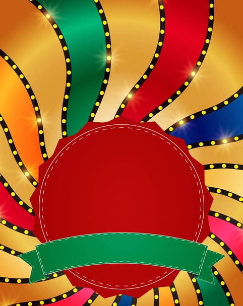 Retro banner a színes, csillogó háttér - Vektor, kép