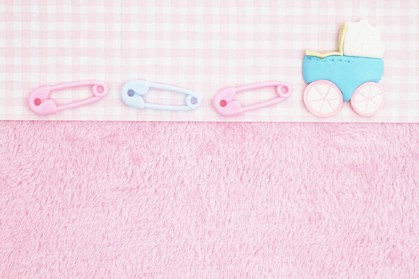 Fondo de bebé rosa de moda antigua
 - Foto, Imagen