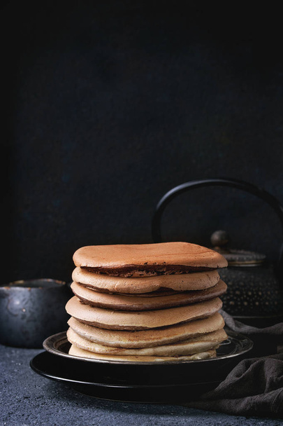 Ombre chocolate pancakes - Photo, image