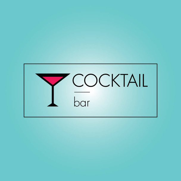 Kokteyl bar logosu - Vektör, Görsel
