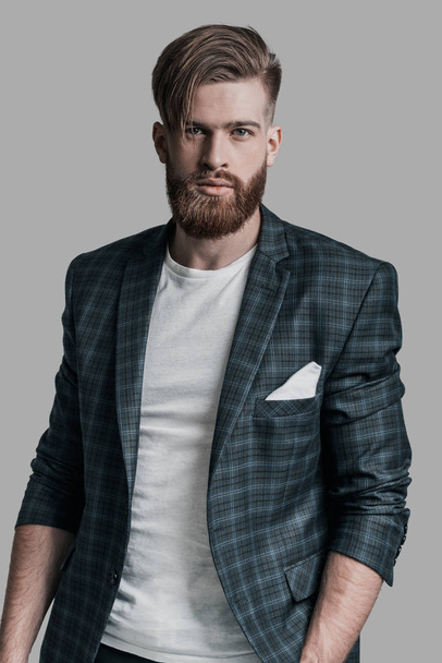 handsome stylish man in jacket - Fotó, kép