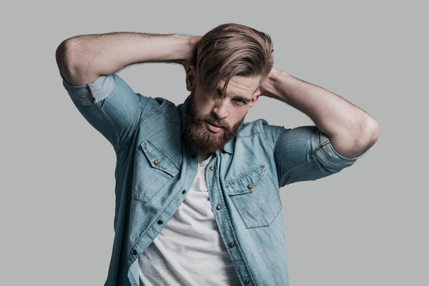 Stylish man with beard - Foto, Imagem