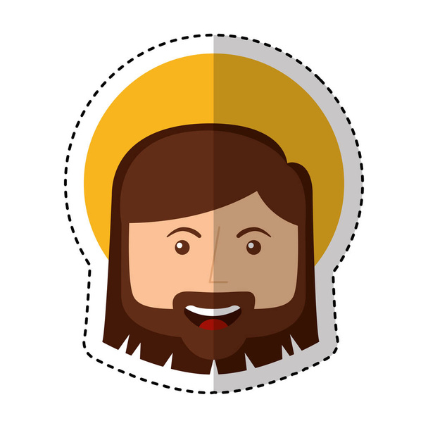 jesuschrist avatar character icon - Vetor, Imagem