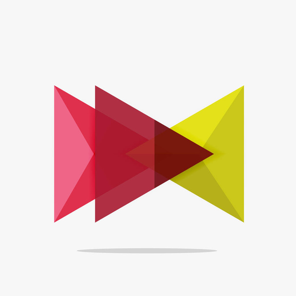 Plantilla de negocio de diseño de triángulo en blanco
 - Vector, imagen