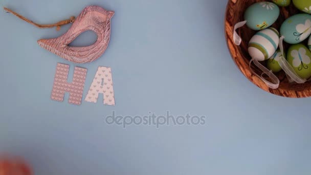 Happy Easter-paper letters - Πλάνα, βίντεο