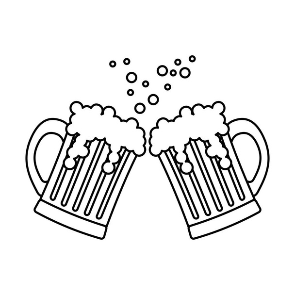 contorno bicchieri di birra icona immagine design
 - Vettoriali, immagini