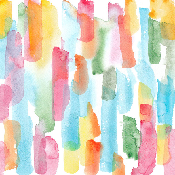 Watercolor stripes - colorful abstract pattern - Photo, Image