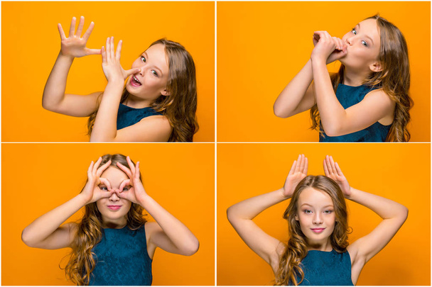 The face of playful happy teen girl - Valokuva, kuva