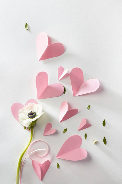 flower and hearts composition - Photo, image