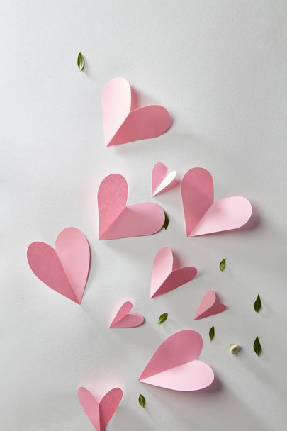 hearts and leaves pattern - Foto, imagen