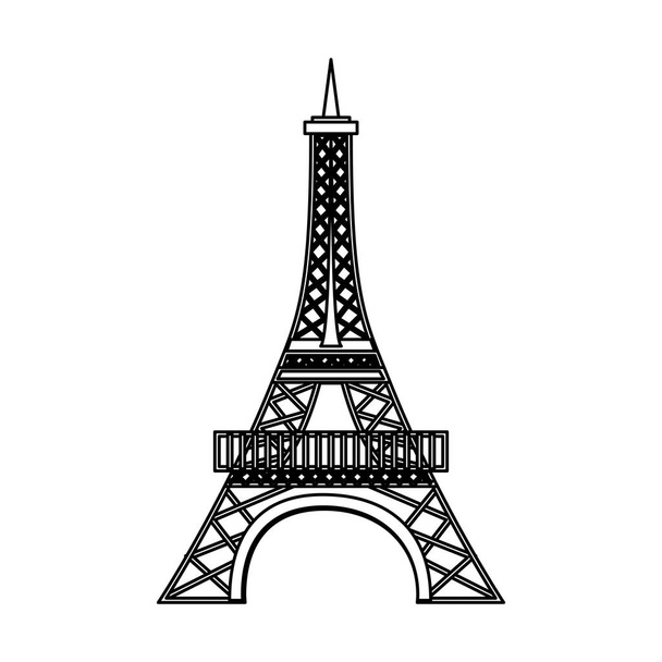 Eiffel torony elszigetelt ikon - Vektor, kép