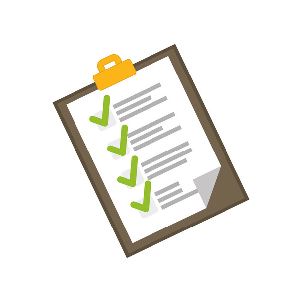 Checklist document isolated - Vector, Image