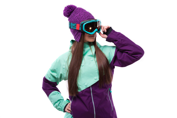 smiling girl in a winter sports jacket - Foto, Imagen