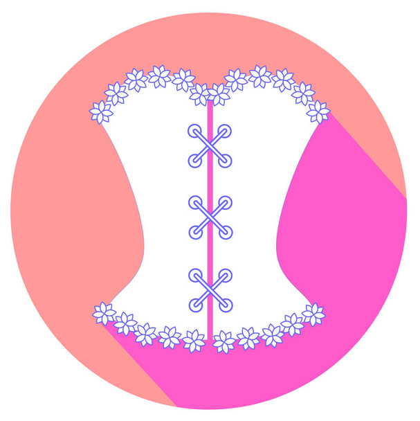 Corset pink icon - Vector, Image