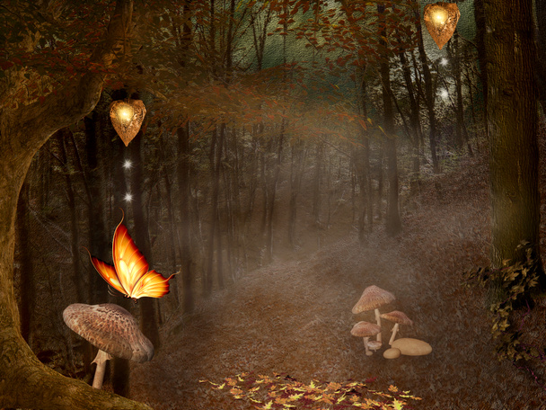Зачаровані серії природи магічні гриби
 - Фото, зображення