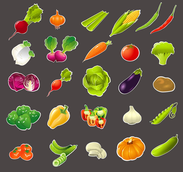 conjunto vegetal cor
 - Vetor, Imagem