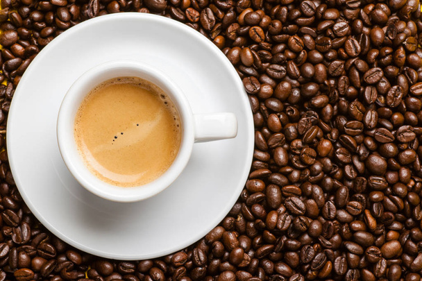 Чашка кави і квасолі
 - Фото, зображення