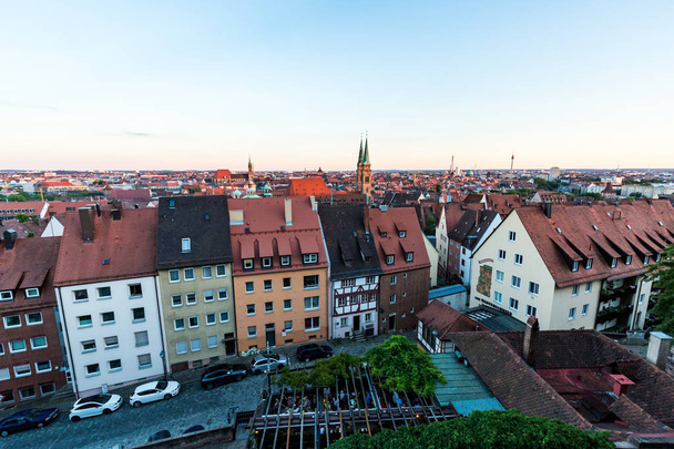 Overlook from the Nuremberg Castle to the Nuremberg old town part - Foto, immagini