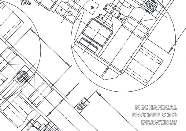 Engineering drawing. Blueprints. Cover. Engineering design - Vector, Image