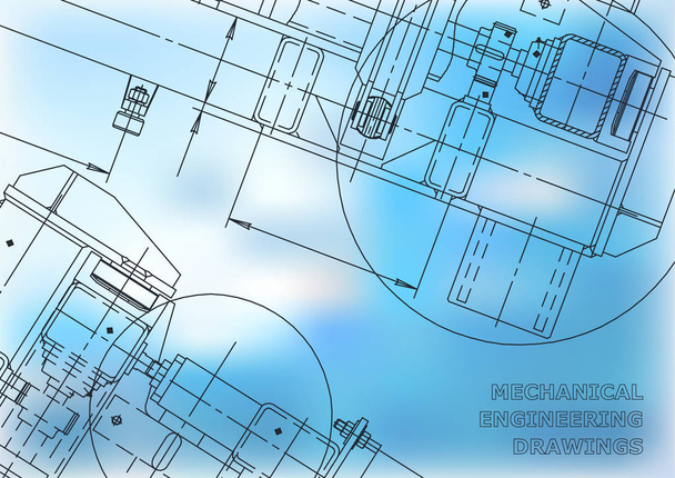 engineering drawings. Background for inscription. Cover, Corporate Identity - Vector, Image